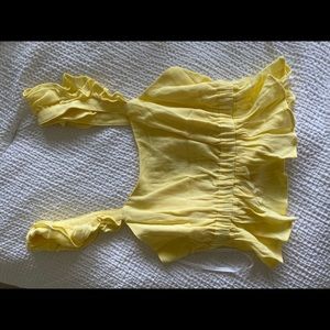 Super down Yellow crop top